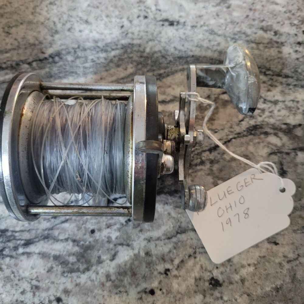 Vintage Pflueger‎ Ohio 1978 Saltwater Open Fishing Reel Bakelite Handle